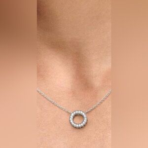 Pandora 925 circle pendant w/crystal settings 
New, Giftable